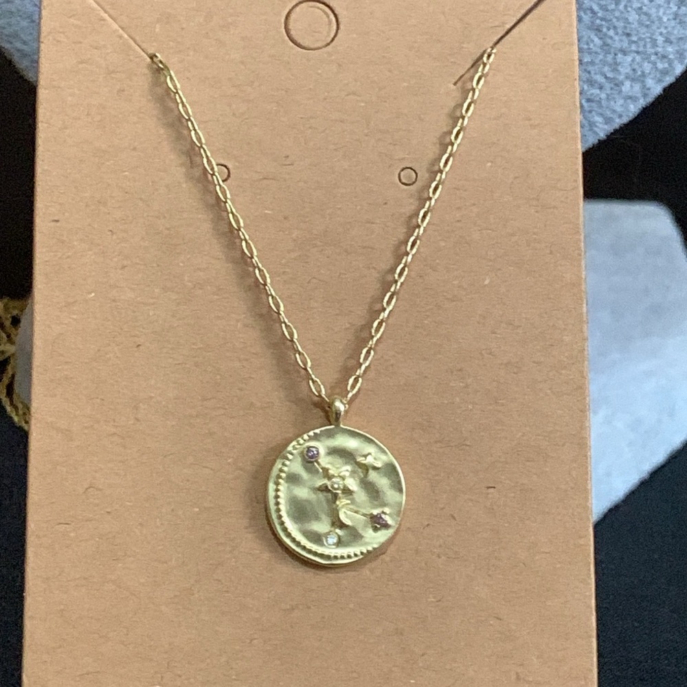 Beloved + Inspired 14K gold plated cancer constellation pendant necklace